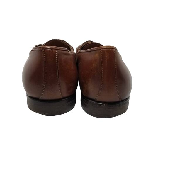 Cable & Co. Shoes Mens 9.5 Kiltie Loafers Brown Leather Made in Italy - Picture 6 of 9